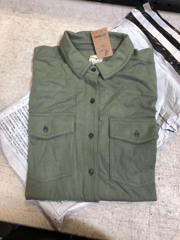 Photo 2 of Amazon Aware Women's Utility Shirt Large Light Green