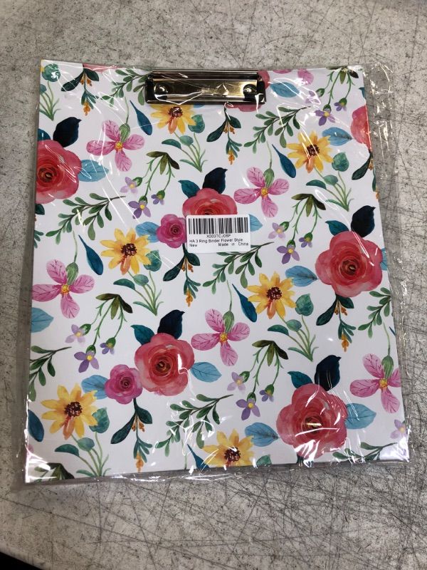 Photo 3 of 3 Ring Binder, 1 Inch Round Ring Binder with Sheet Protectors, Tab Dividers and File Folder Labels, Cute Clipboard Binders with 2 Pockets, Portfolio Binder Organizer for School Office Supplies