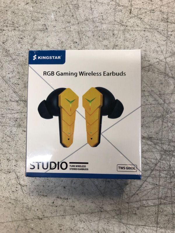 Photo 1 of Kingstar Wireless Gaming Earbuds, Bluetooth 5.0 Game Earphones with Microphone in-Ear Gaming Headphones 50ms Low Latency Noise Cancelling Earbuds Auto Pairing Ture Wireless Ear Buds for iOS Android