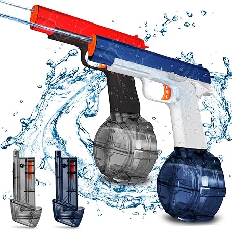 Photo 1 of Electric Water Guns, Automatic Squirt Guns for Kids 12 Ages Over, Powerful Water Gun up to 32FT, Water Pistol Summer Toy for Outdoor Pool Water Fighting, Double
