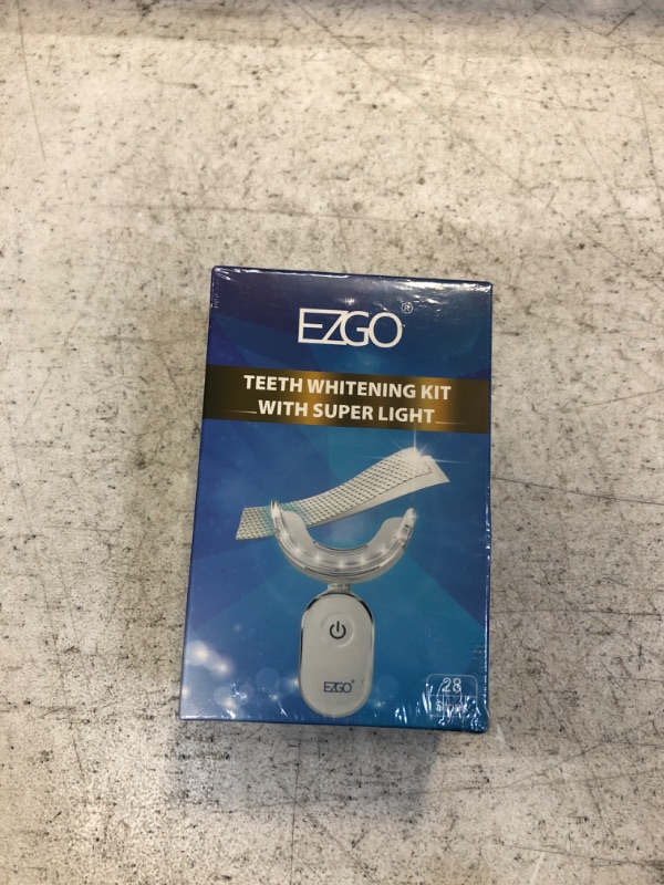 Photo 2 of EZGO Teeth Whitening Kit with LED Light, Non-Sensitive Teeth Whitener with 1 Month Teeth Whitening Strip, 28LED Teeth Whitening Light, Help to Remove Teeth Stains from Coffee, Tea and Wine (28Count)
