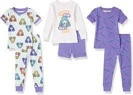 Photo 1 of Amazon Essentials Babies, Toddlers, and Girls' Snug-Fit Cotton Pajama Sleepwear Sets 3 Sets XL
