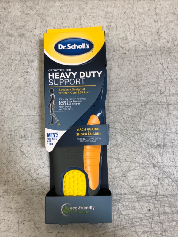 Photo 2 of Dr. Scholl's Heavy Duty Support Insoles, Men, 1 Pair, Trim to Fit Men's 8-14 1 Count (Pack of 1)