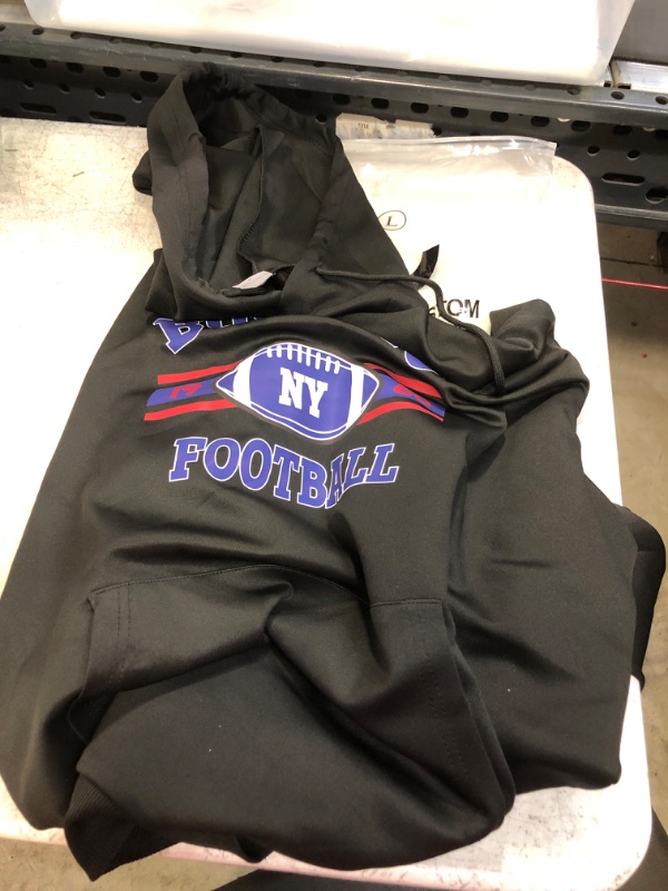 Photo 1 of BUFFALO FOOTBALL BLACK HOODIE ( SIZE: LARGE ) 