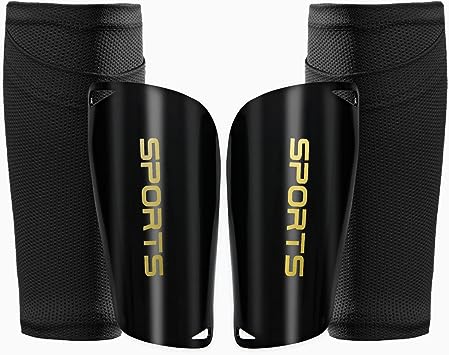 Photo 1 of AIMISICAR Kids Youth Soccer Shin Guards, Shin Pads and Shin Guard Sleeves for 3-15 Years Old Boys and Girls for Football Games, EVA Cushion Protection Reduce Shocks and Injuries