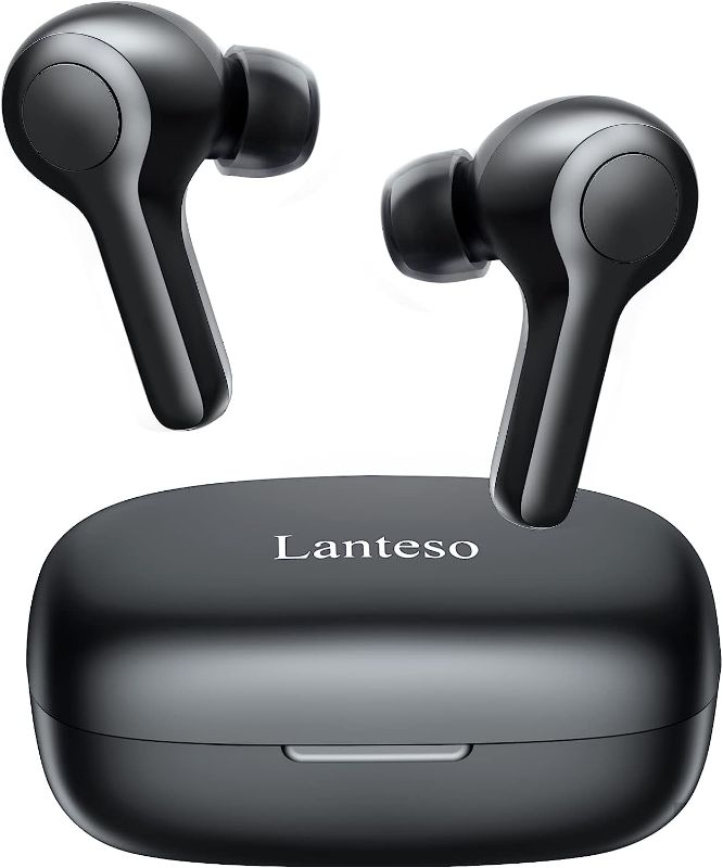 Photo 1 of Lanteso Wireless Earbuds, Bluetooth Earbuds 50H Playtime Deep Bass Loud Sound Earphones with 4 Microphones Clear Call Light-Weight Waterproof in-Ear Headphones