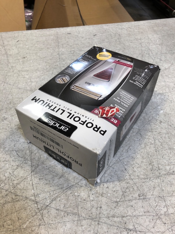 Photo 1 of Andis 17150(TS-1) Pro Foil Lithium Titanium Foil Shaver, Cord/Cordless, Gray Gray Pro Foil Shaver