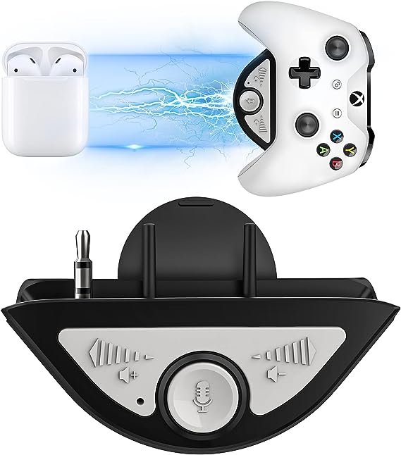 Photo 1 of AOLION Xbox One Transmitter, Stereo Headset Adapter for All Series of Xbox One/Series Controller with 3.5mm Audio Jack, Xbox Wireless Adapter Compatible with Wireless Earphones with Low Latency