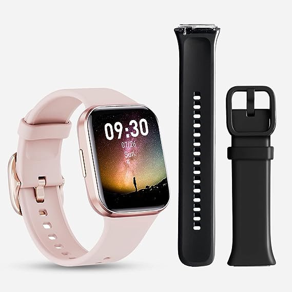 Photo 1 of WalkerFit A1 Smart Watch,Heart Rate Watch for Women Men with 1 Replacement WatchBand?1.7" Reloj Inteligente Fitness Tracker with Heart Rate/Weather/Blood Pressure, Compatible with Android iOS, Pink