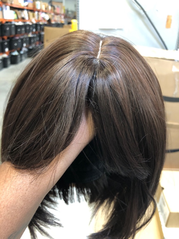Photo 2 of 8" brown bob cut synthetic wig with bang