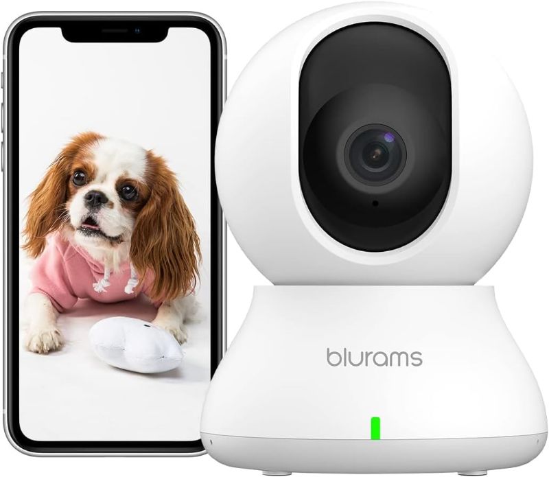 Photo 1 of blurams Pet Camera, 2K Pan/Tilt Indoor Camera for Dog/Cat/Baby/Home Security with Phone App, Motion Detection & Auto Tracking, 2-Way Audio, Night Vision, Cloud&SD Card Storage, Works w/Alexa & Google