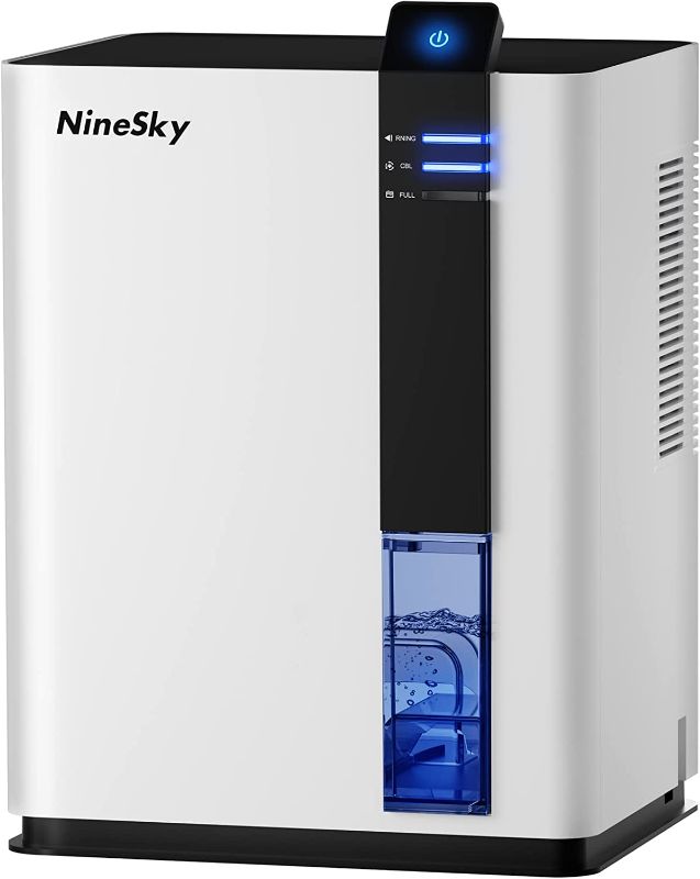 Photo 1 of NineSky Dehumidifier for Home, 88 OZ Water Tank, Dehumidifier for Bathroom, Bedroom with Auto Shut Off, 5 Colors LED Light