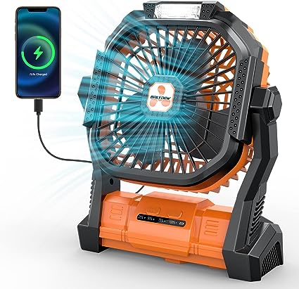 Photo 1 of ONLYNEW Pellet Stoves Portable Desk Fan, Small Table Fan Personal, Battery Powered Fan, USB Rechargeable Battery Operated Fans for Bedroom Home Camping Tent Office-1