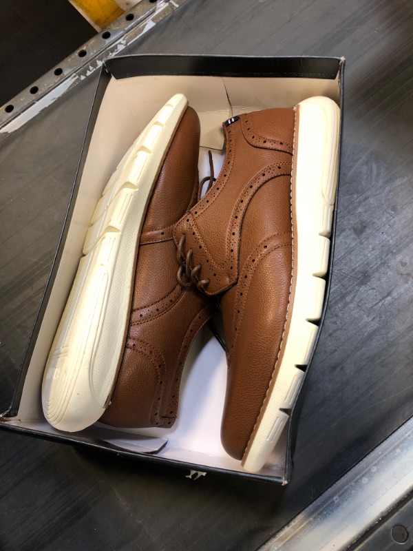 Photo 1 of Nautica Men's Wingtip Oxford Lace-Up Sneakers for Dress and Walking - Stylish and Comfortable Choice for Business Casual and Everyday Comfort 10 Tan-warren