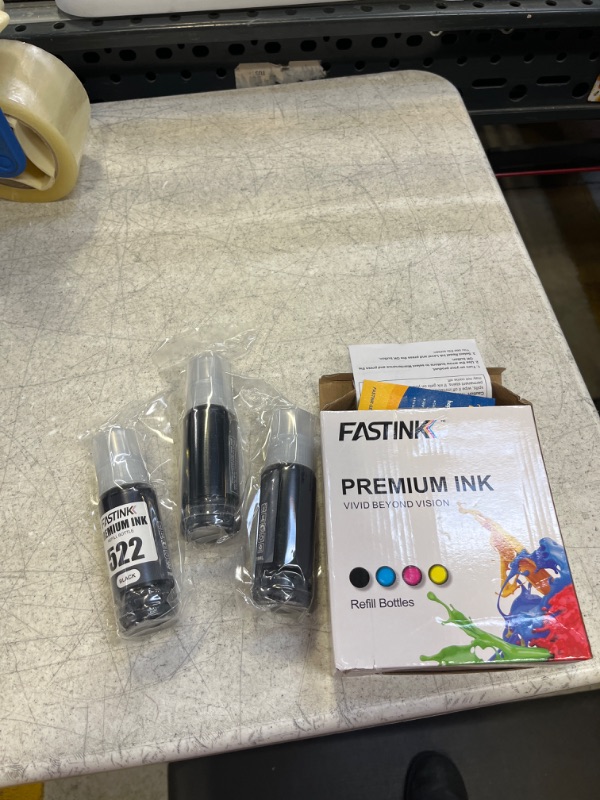 Photo 1 of Fastink Compatible T502 502 Refill Ink Bottle Kit for ET-2760 ET-2750 ET-3750 ET-4760 ET-4750 ET-3760 ET-15000 ET-3710 ET-3700 ET-2700 ST-2000 ST-3000 ET-2803 Printer, 3 BOTTLES 
