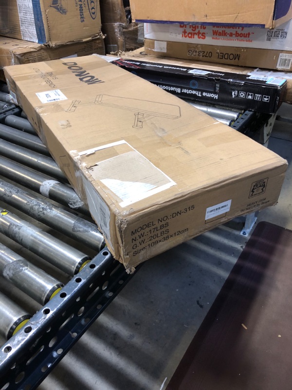 Photo 1 of Flat Weight Bench, Workout Exercise Bench Strength Training Bench Press for Home Gym Easy Assembly 600LBS Black