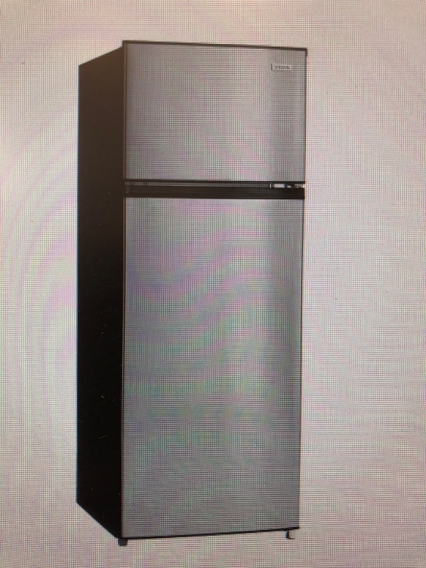 Photo 1 of VISSANI 7.1 CU. FT. refrigerator stainless steel 2 glass shelves  separate freezer