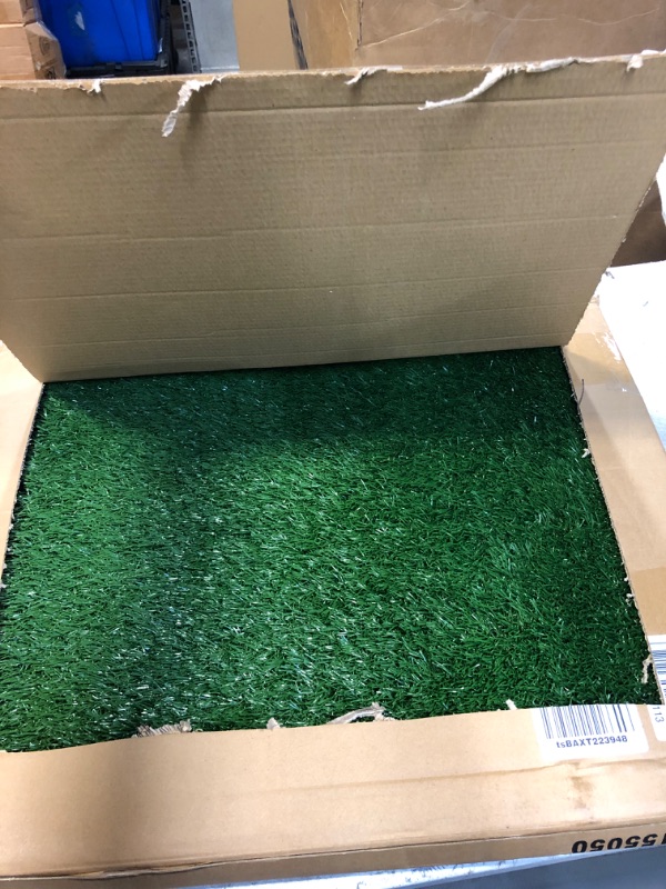 Photo 1 of Artificial Grass Puppy Pee Pad for Dogs and Small Pets - 20x25 Reusable 3-Layer Training Potty Pad with Tray - Dog Housebreaking Supplies by PETMAKER