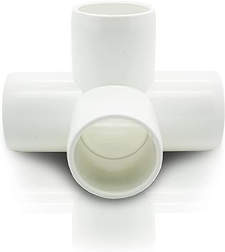 Photo 1 of 1CAMO 4-Way Tee PVC Fittings, SCH 40, White - 35 Pieces 