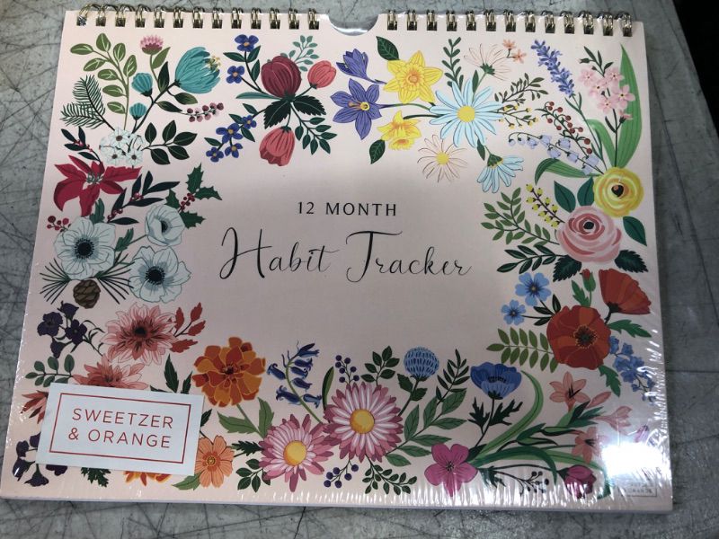 Photo 2 of S&O Floral Habit Tracker Calendar - 24 Month Daily Habit Tracker Journal - Habit Tracker Planner with Personalized Goal Chart for Fitness, Finance & Self Improvement - Weekly Chore Chart for Adults