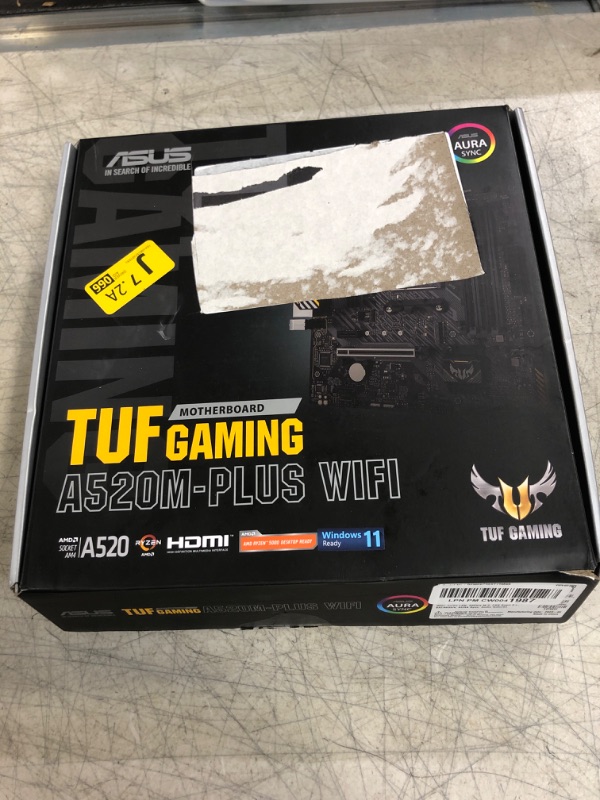 Photo 3 of ASUS TUF Gaming A520M-PLUS (WiFi) AMD AM4 (3rd Gen Ryzen™) microATX Gaming Motherboard (M.2 Support, 802.11ac Wi-Fi, DisplayPort, HDMI, D-Sub, USB 3.2 Gen 1 Type-A and Aura Addressable Gen 2 headers)