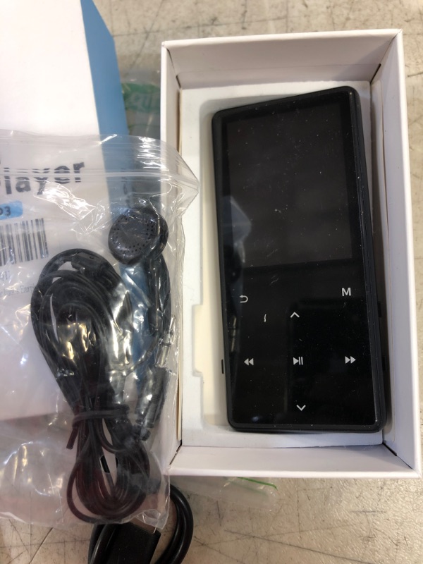 Photo 1 of 68GB Mp3 Player with Bluetooth 5.0, Up to 30 Hours Playback Time, HiFi Music Player with Video Playback, Image Viewer, FM Radio, Recording, Zinc Alloy Body, MP3 Player for Kids Includes Earphones