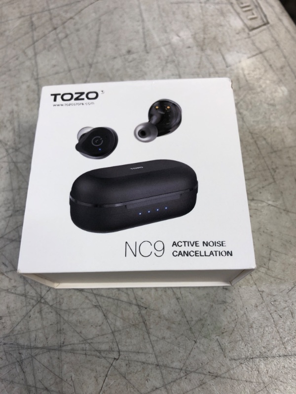 Photo 3 of TOZO NC9 Hybrid Active Noise Cancelling Wireless Earbuds, in Ear Headphones IPX6 Waterproof Bluetooth 5.3 Stereo Earphones, Immersive Sound Premium Deep Bass Headset Dark Brown