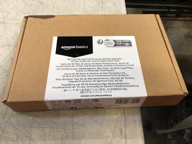 Photo 2 of Amazon Basics 48 Pack AA High-Performance Alkaline Batteries, 10-Year Shelf Life, Easy to Open Value Pack 48 Count (Pack of 1)