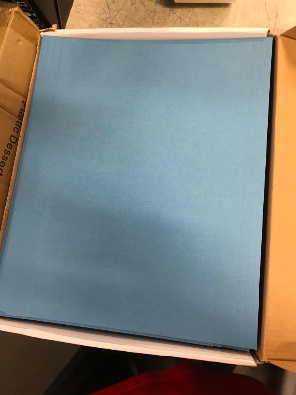 Photo 2 of File Folder, 1/3 Cut Tab, Letter Size, Blue, Great for Organizing and Easy File Storage, 100 Per Box