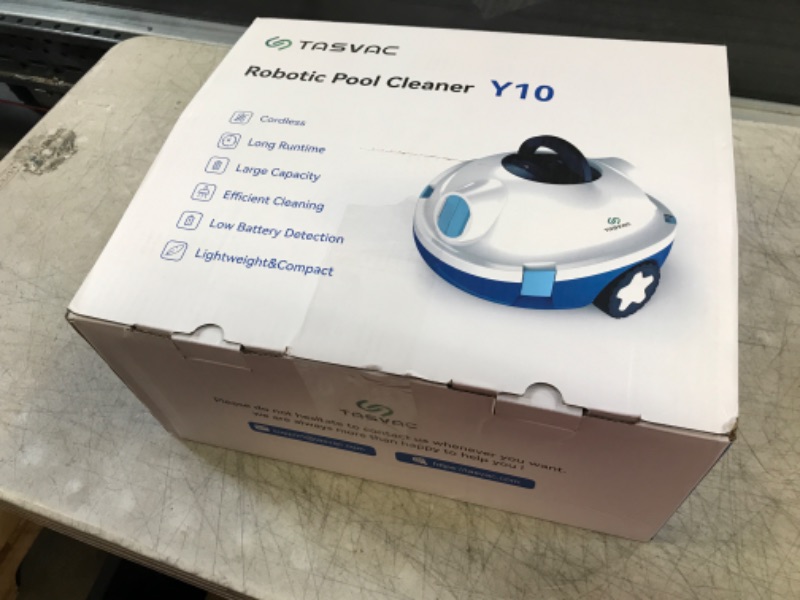 Photo 3 of ???? ??????? TASVAC Cordless Robotic Pool Cleaner, Automatic Pool Vacuum, 90 Mins Runtime, Powerful, Self-Parking, Lightweight, Ideal for Flat Above/In-Ground Pool up to 65 Feet/1100 Sq.Ft