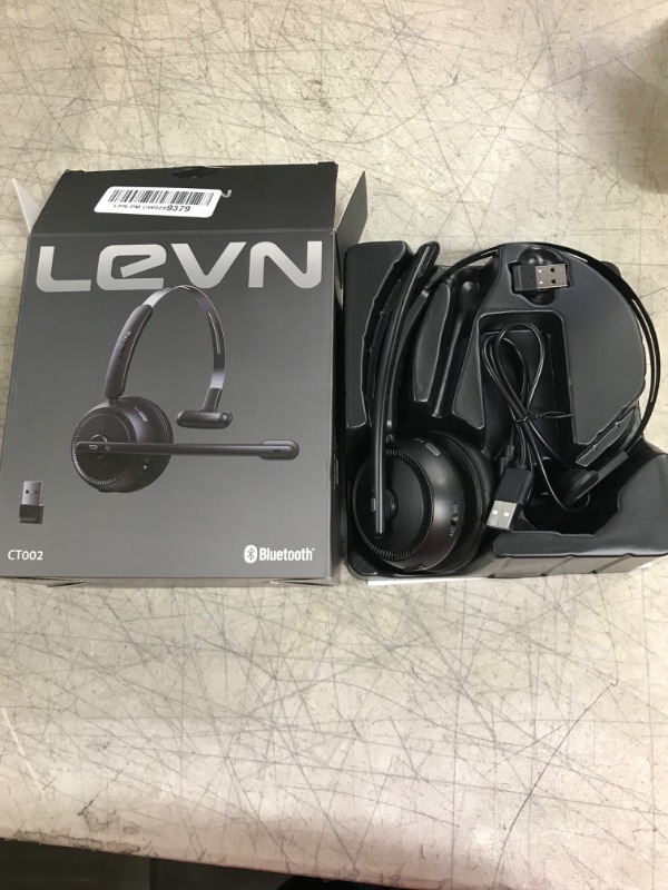 Photo 2 of LEVN Wireless Headset with Microphone for PC, Bluetooth Headset with Mic & Mute Button, 65 Hrs Working Time Noise Cancelling Wireless Headset for Work from Home/Computer/Laptop/Call Center/Office CT002