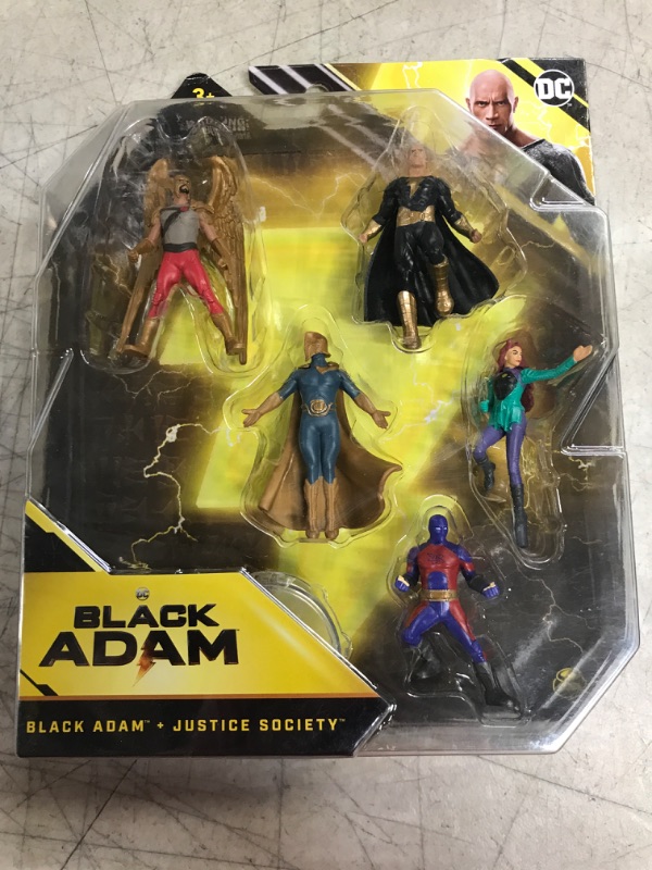 Photo 2 of DC Comics, Black Adam Justice Society Set 5-Pack, 2-Inch Action Figures with Stands, Black Adam Movie Collectible Kids Toys, Ages 3 and Up