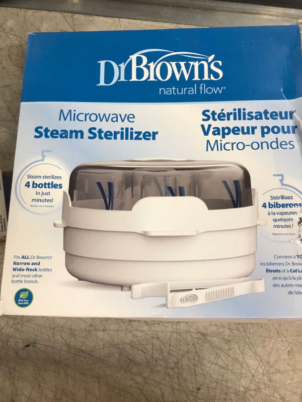 Photo 2 of Dr. Brown's Microwave Steam Sterilizer for Baby Bottles, Nipples, Bottle Parts, Pacifiers, Teethers and Breast Pump Parts Microwave Steam Microwave Steam Sterilizer