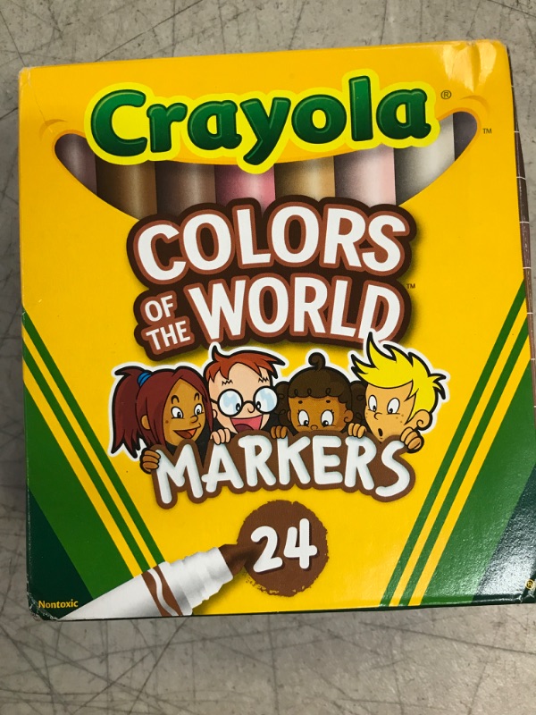 Photo 1 of Crayola Colors of The World Markers, Skin Tone Markers, Classroom Supplies, Gift for Kids, 24 Count (Styles Vary)
