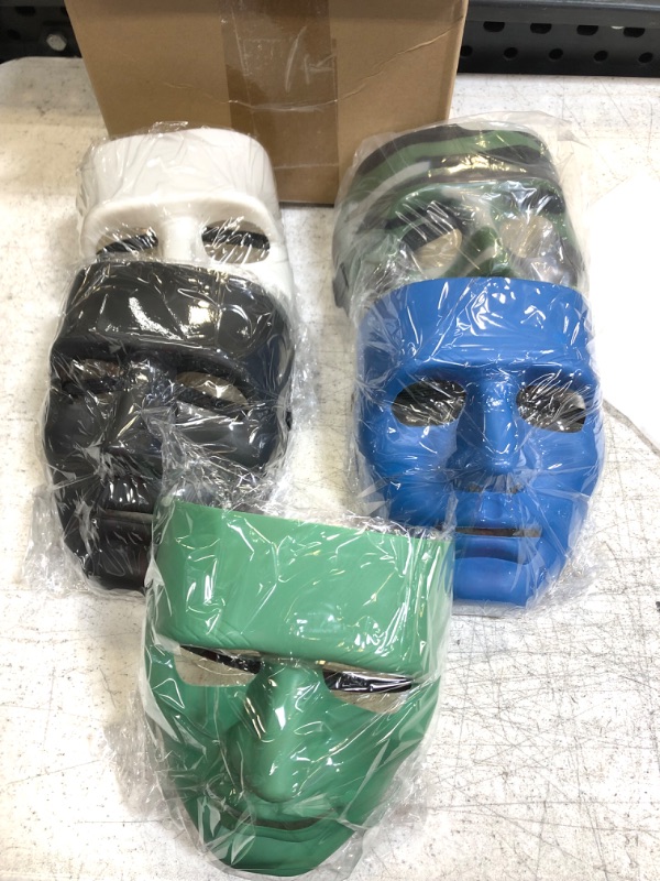 Photo 1 of 5 Pack Multi Colored Halloween Masks 