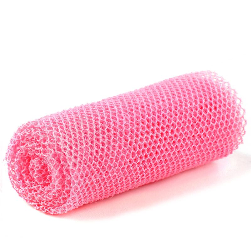 Photo 1 of African Net Sponge,African Exfoliating Net,Exfoliating Bath Sponge,Bath Towels,Nylon Net,Wash Cloths,Back Scrubber for Shower,Skin Smoother for Daily Use or Stocking Stuffer (Pink) (PACK OF 2)