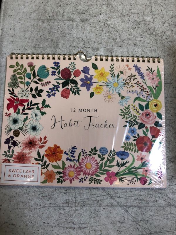 Photo 2 of S&O Floral Habit Tracker Calendar - 24 Month Daily Habit Tracker Journal - Habit Tracker Planner with Personalized Goal Chart for Fitness, Finance & Self Improvement - Weekly Chore Chart for Adults