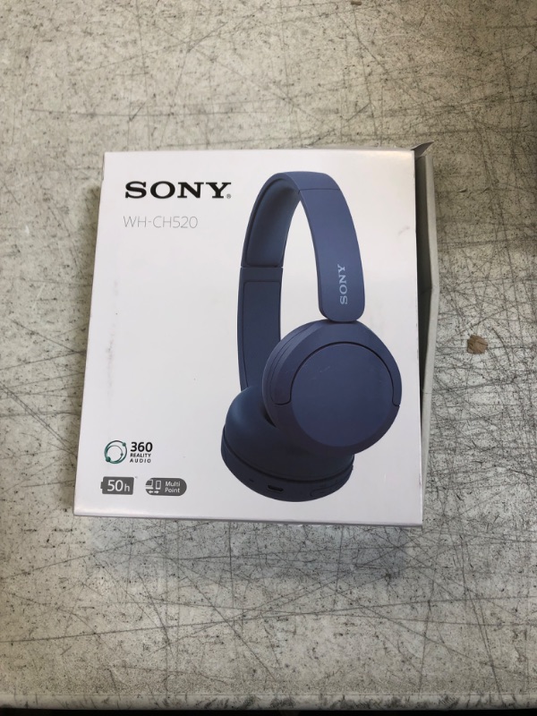 Photo 3 of Sony WH-CH520 Wireless Headphones Bluetooth On-Ear Headset with Microphone, Blue New