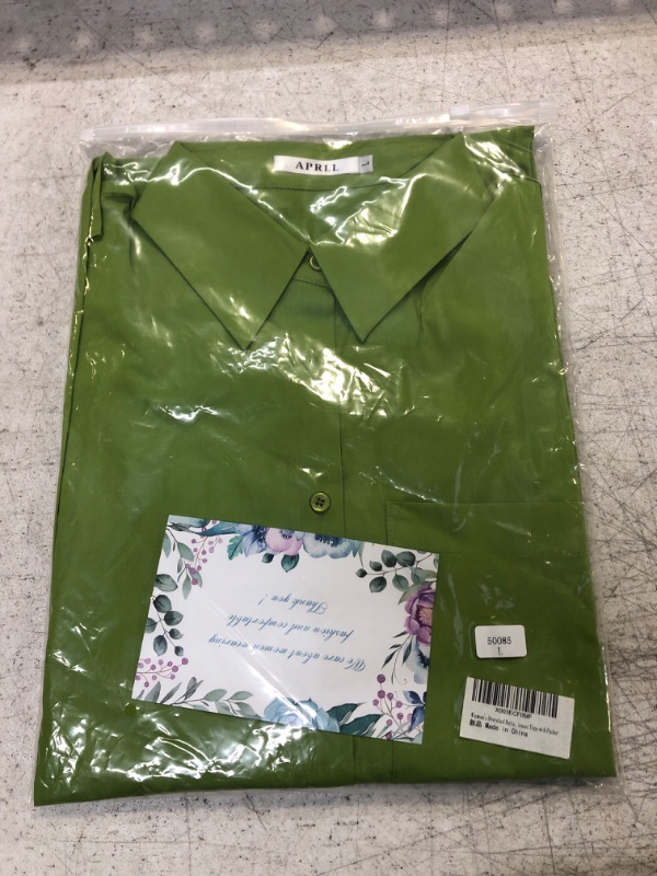 Photo 2 of Green Long Sleeve Button Up Large 