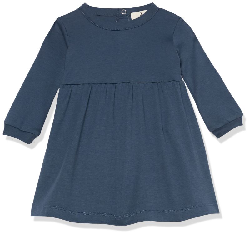 Photo 1 of Amazon Aware Baby Girls' Organic Cotton Long Sleeve T-Shirt Dress 24 Months Dark Navy