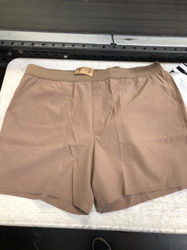 Photo 2 of Amazon Aware Men's Stretch Moisture Wicking Active Short XX-Large Mushroom Brown