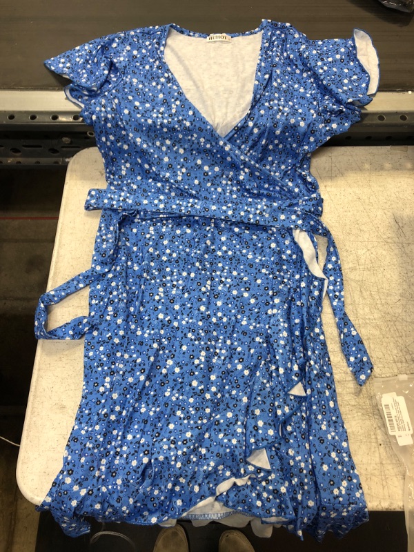 Photo 1 of Blue Floral Dress Large 