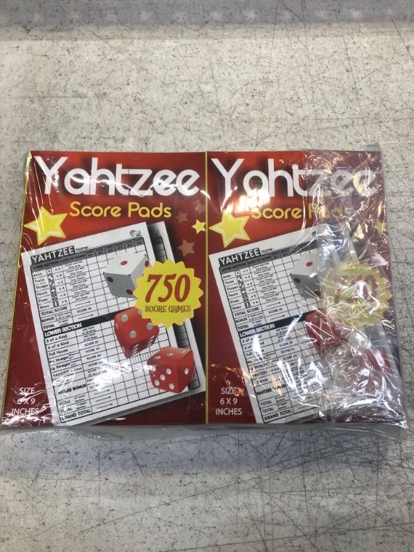 Photo 2 of Yahtzee Score Pad Book - 750 Score Games in a 6x9 Pad Size (PACK OF 12)
