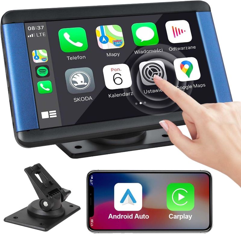 Photo 1 of 2023 Newest Portable Wireless Carplay Car Stereo with Touch Screen, 7" HD Screen Display, Android Auto, Bluetooth, Dash Mount, Mirror Link, GPS Navigation Head Unit, Car Audio Radio Receiver
