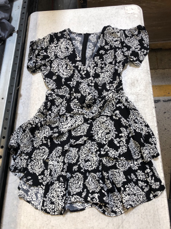 Photo 1 of Black and White Floral Dress, Small