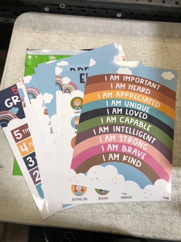 Photo 2 of 12 Calming Corner Classroom Posters - Feelings Wheel Chart & Emotions Poster For Kids, Calm Down Corner Supplies For Therapy Office Decor, Mental Health Wall Decorations For Preschool Teachers BEAWART