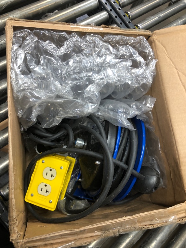 Photo 2 of Coxreels PC10-3012-B Compact Power Cord Reel, PC10 Series, 12/3 x 30’ Quad Receptacle 120VAC, Compact Design -Easy-Access Cover and Spring Motor-Heavy-Duty Steel Construction, Made in The USA Blue 12 AWG Quad Receptical