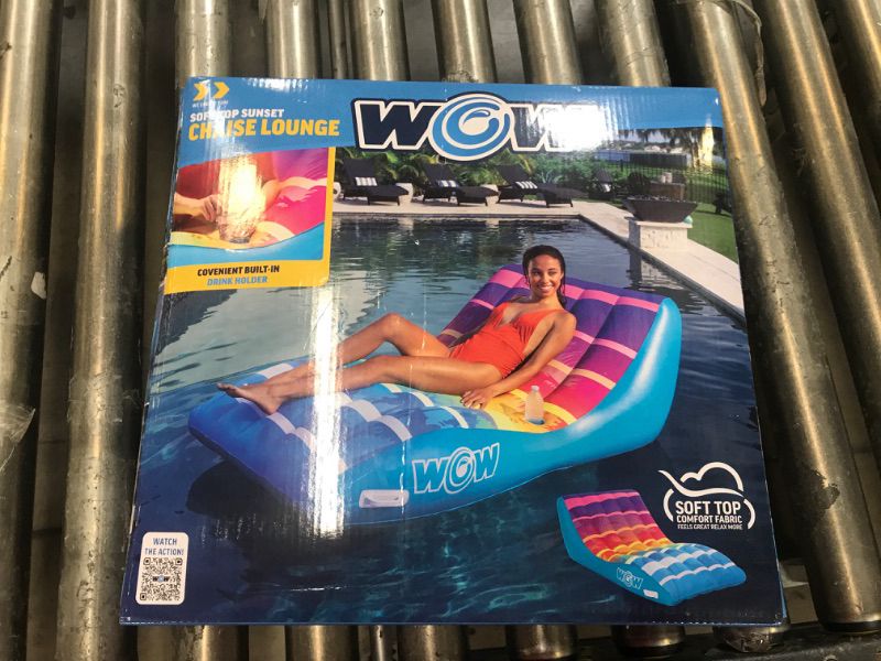 Photo 1 of Wow Sports Sunset Chaise Lounge Inflatable Beach Chair
