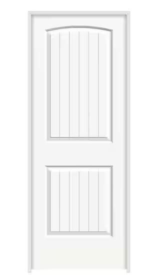 Photo 1 of 30 in. x 80 in. Santa Fe White Painted Smooth Molded Composite Interior Door Slab
