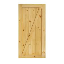 Photo 2 of 36 in. x 96 in. Z-Shape Knotty Pine Interior Barn Door Slab
